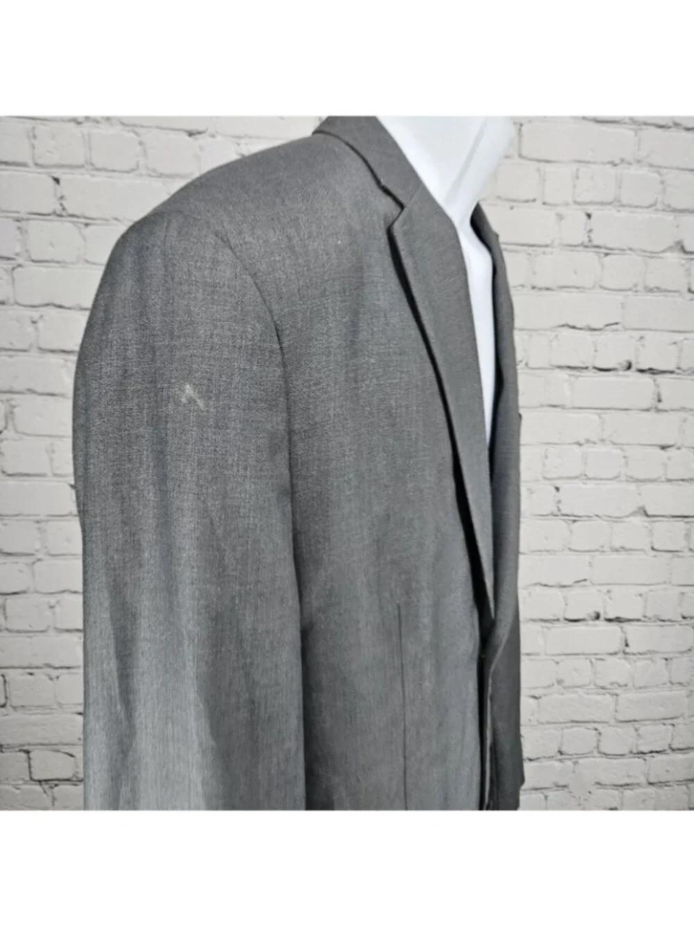 Perry Ellis Grey Slim Fit 2 Button Double Vented Notch Blazer Sport Coat 44R